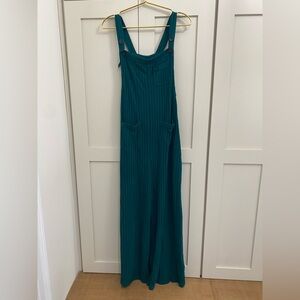 HALARA Teal Striped Jumpsuit